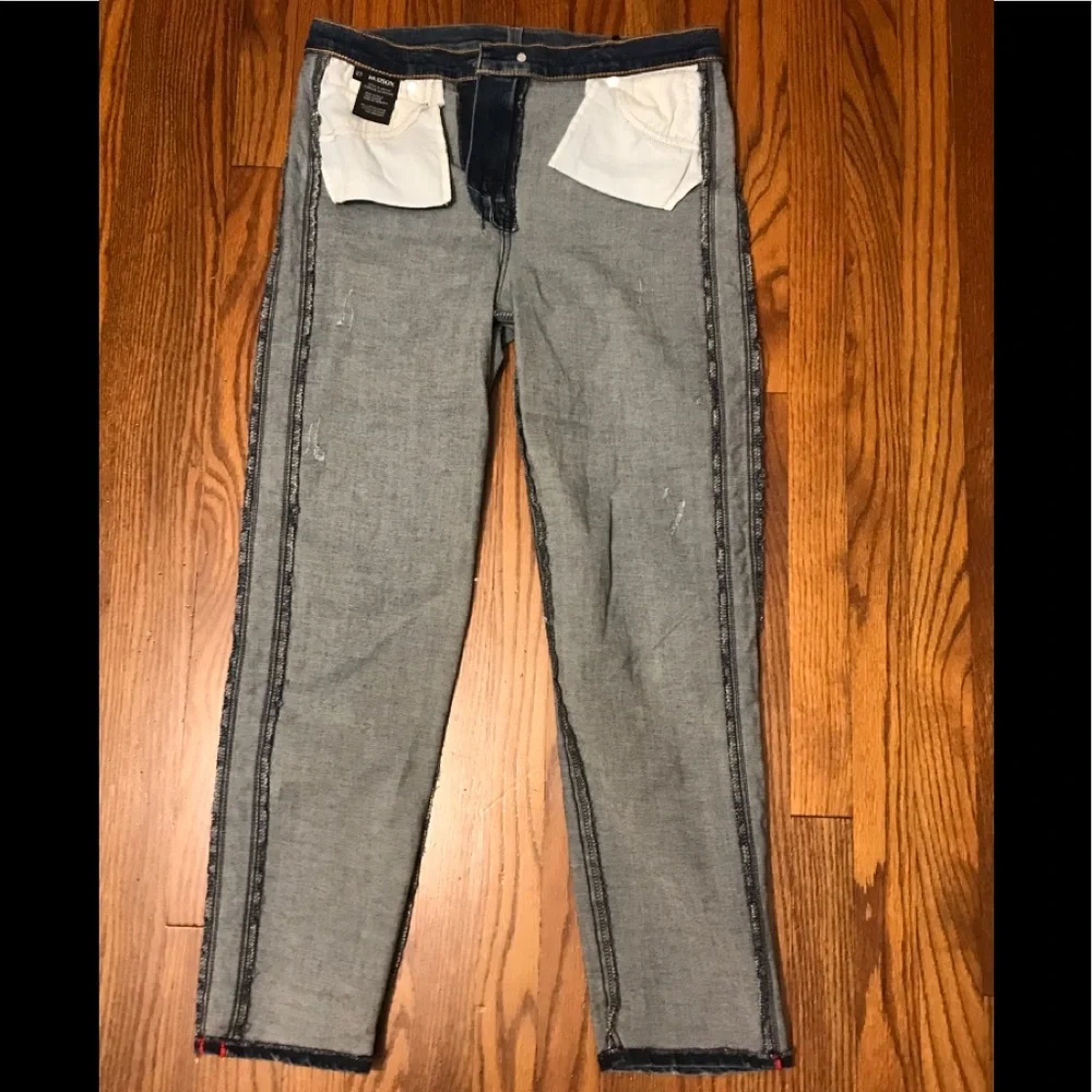 Hudson Zoey High Rise Red Tuxedo stripes Jeans 27 - Picture 4 of 16